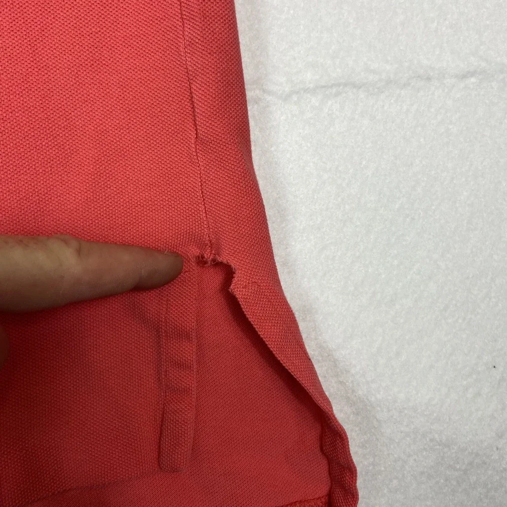 VTG Polo Ralph Lauren Polo Shirt Red Cotton Short Sleeve Blue‎ Pony Men SIze XL